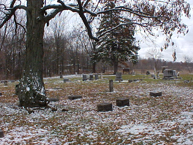 Panoramic view of Lemon family headstones