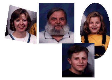 Lemon family collage: Sharon, Robert, Rebecca, and Stan Lemon